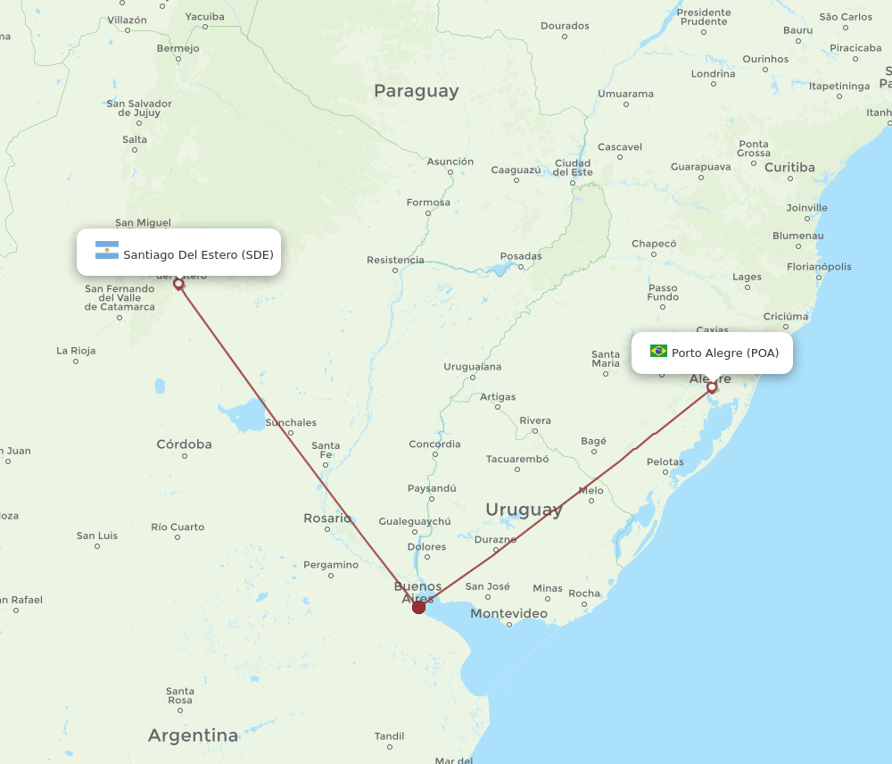 POA-SDE flight routes