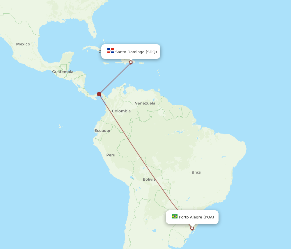 POA-SDQ flight routes