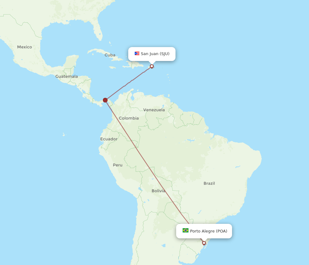 POA-SJU flight routes
