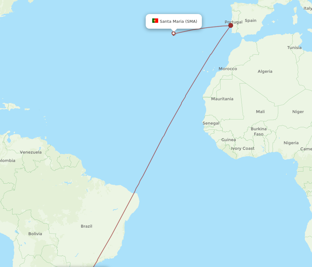 POA-SMA flight routes