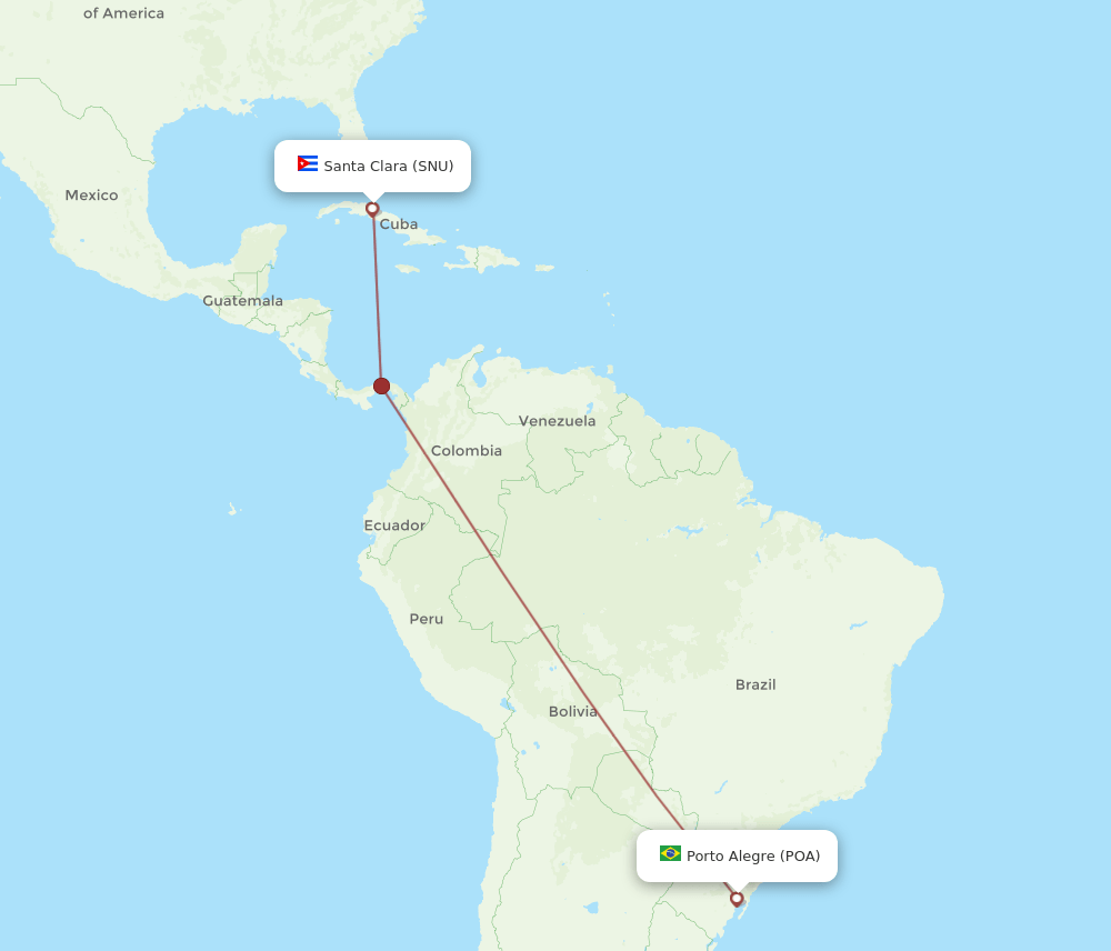 POA-SNU flight routes