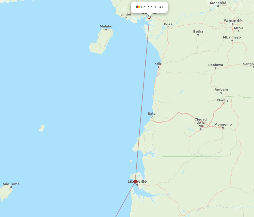 POG-DLA flight routes