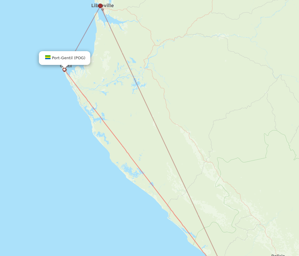 POG-PNR flight routes