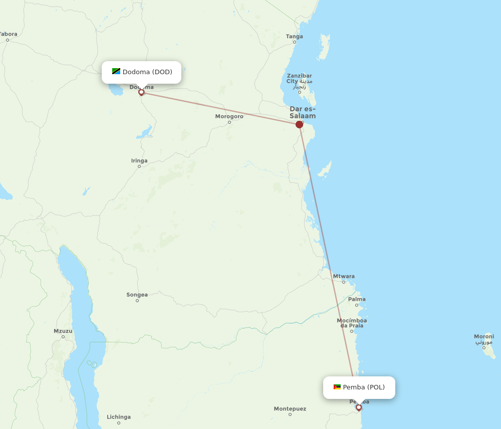POL-DOD flight routes