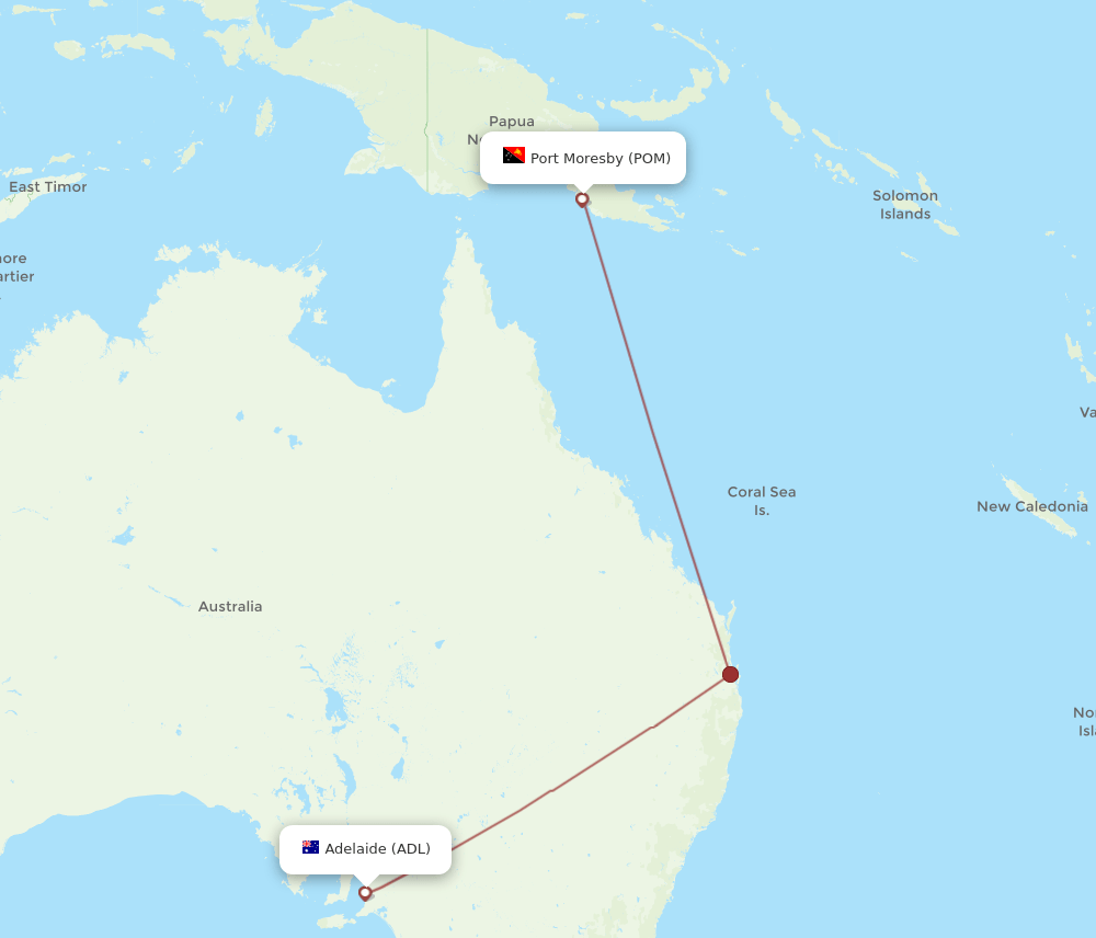 POM-ADL flight routes