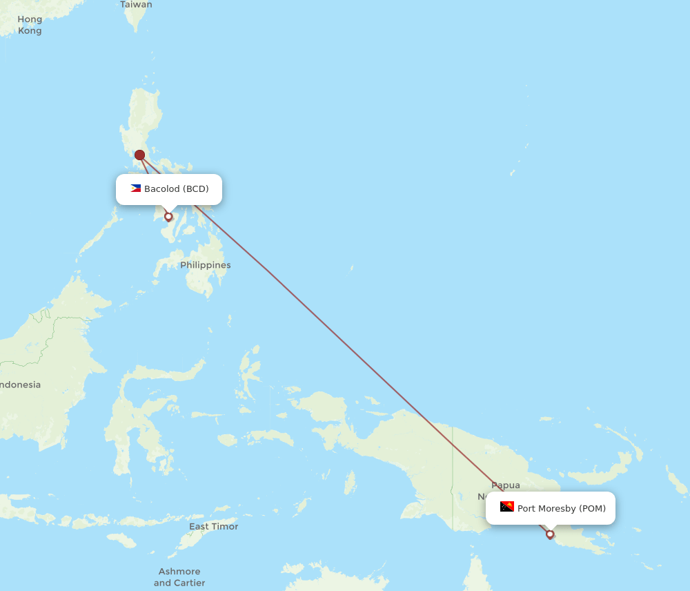 POM-BCD flight routes