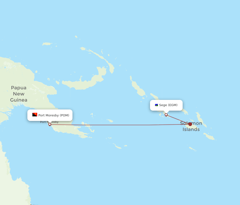 POM to EGM flights and routes map