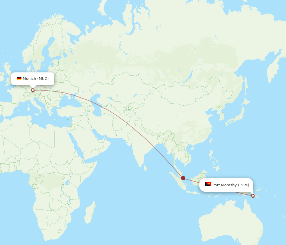 POM-MUC flight routes