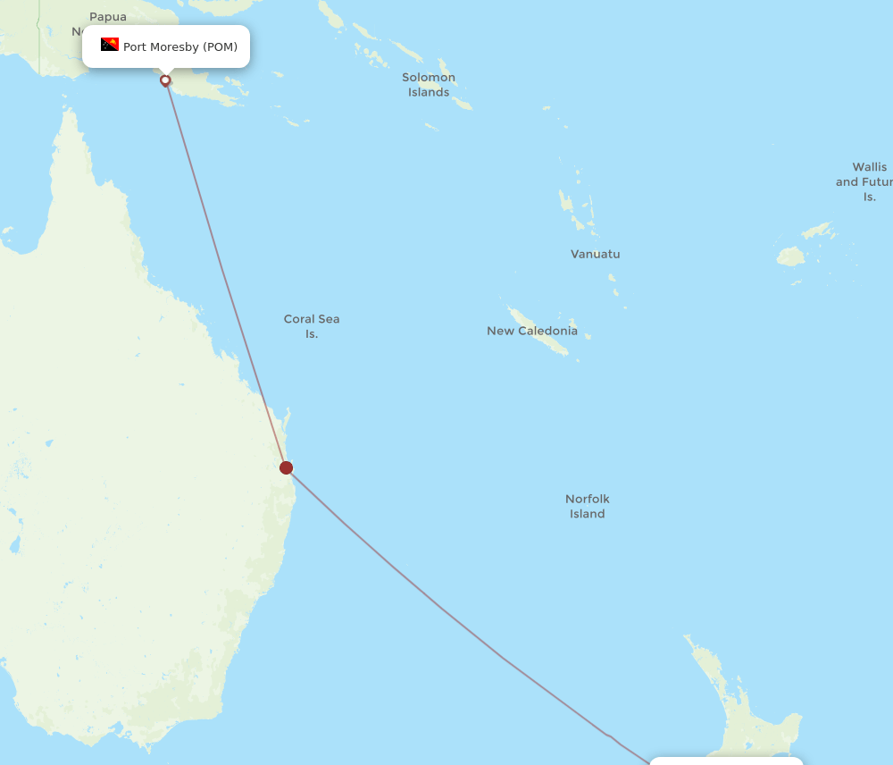 POM-WLG flight routes