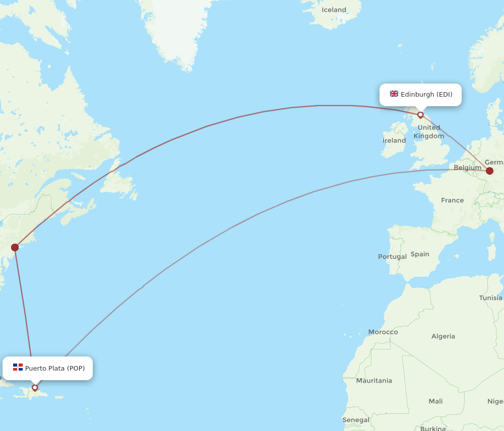 POP-EDI flight routes