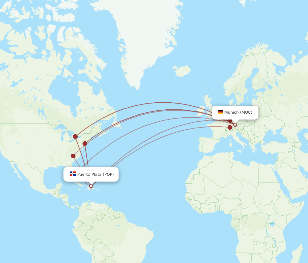 POP-MUC flight routes
