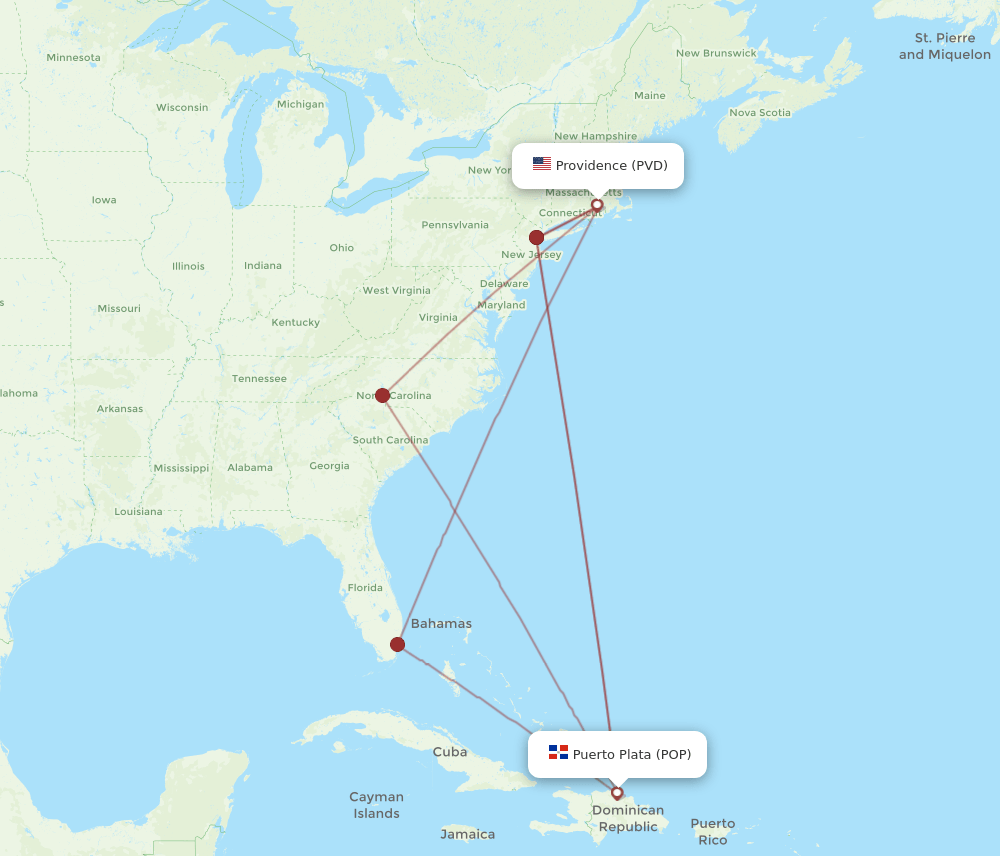 POP-PVD flight routes