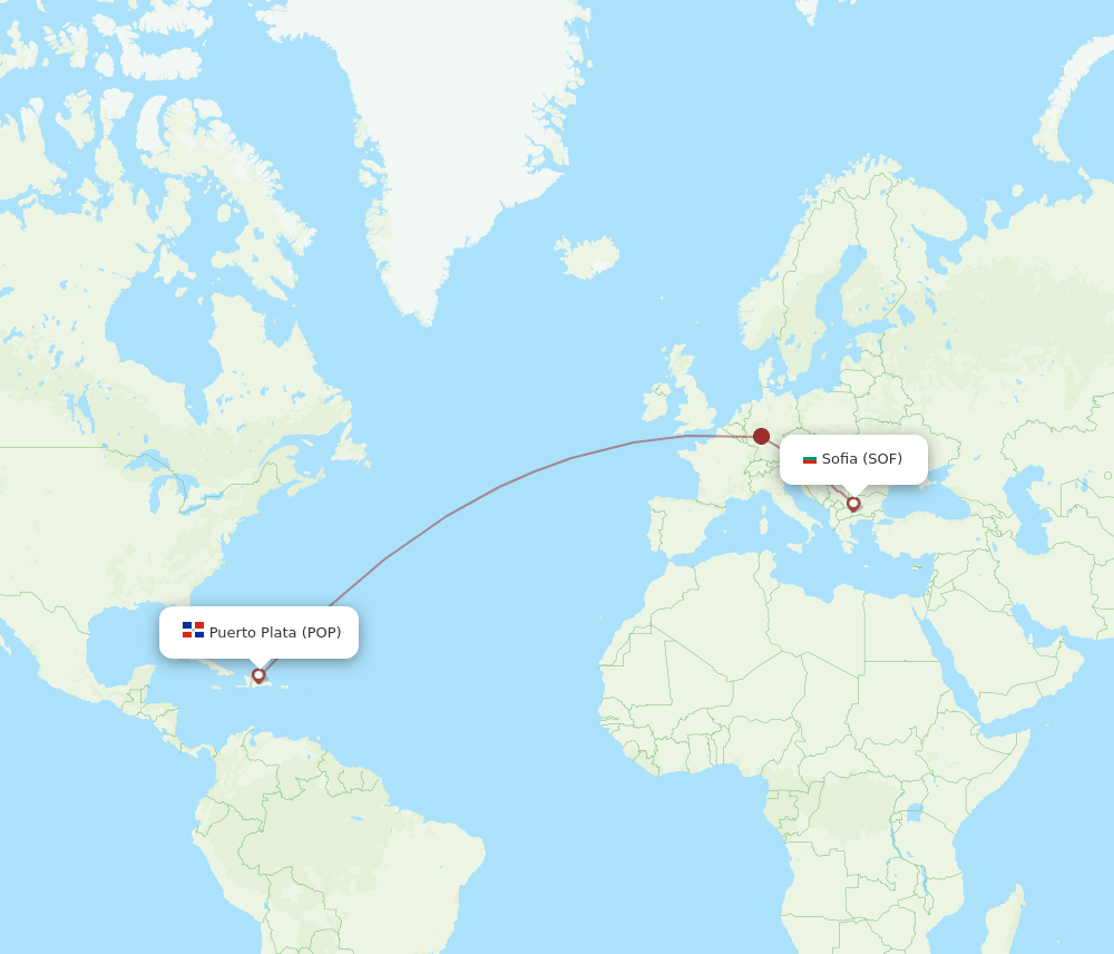 POP-SOF flight routes