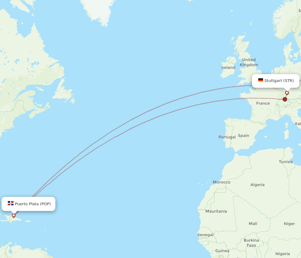 POP-STR flight routes