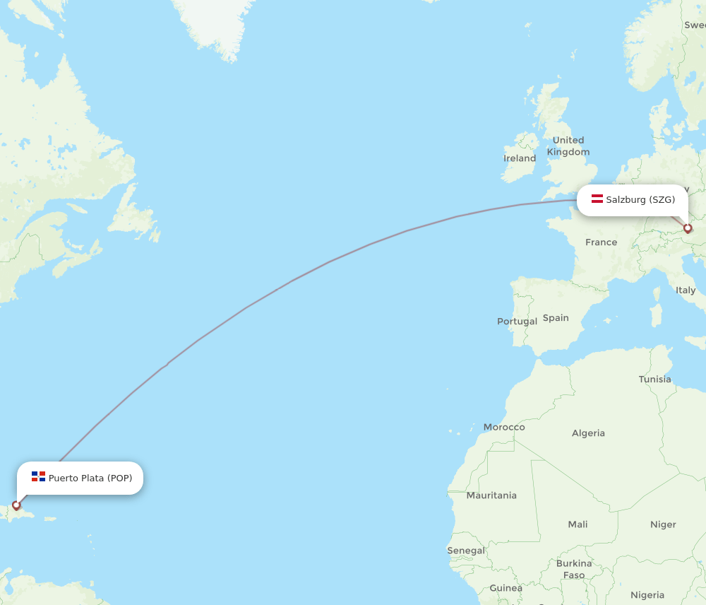 POP-SZG flight routes