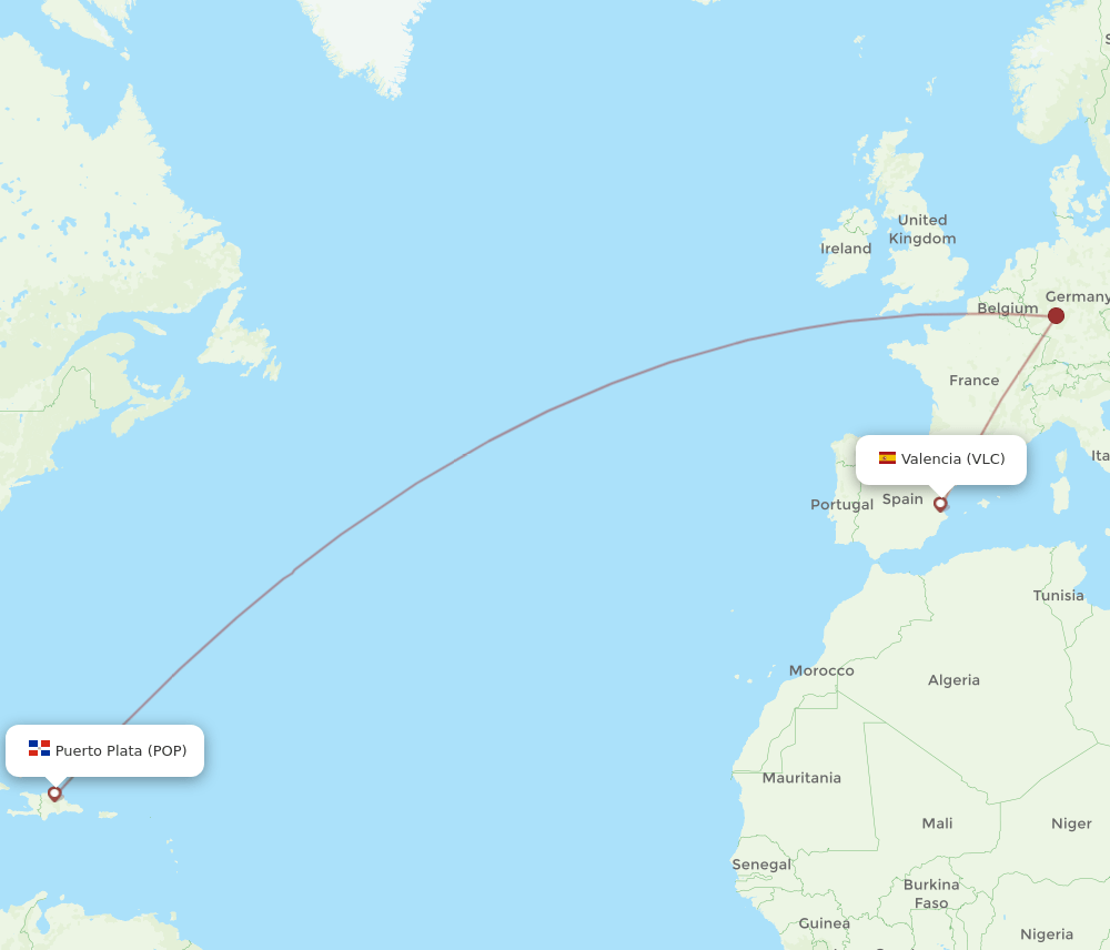 POP-VLC flight routes