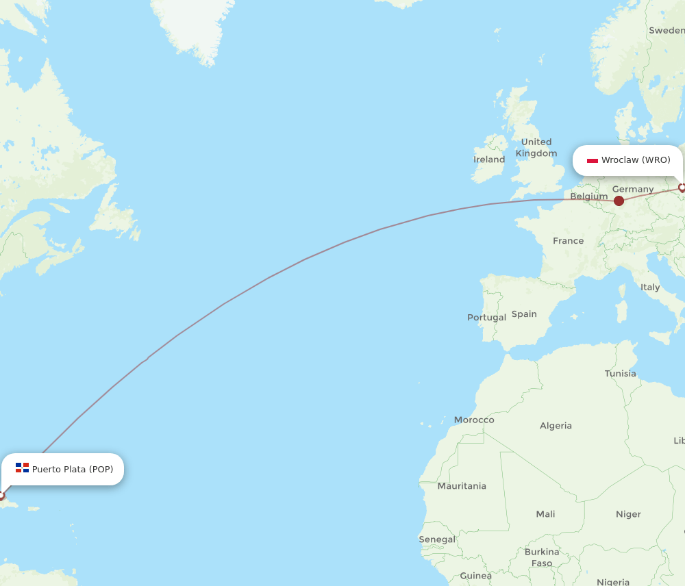 POP-WRO flight routes
