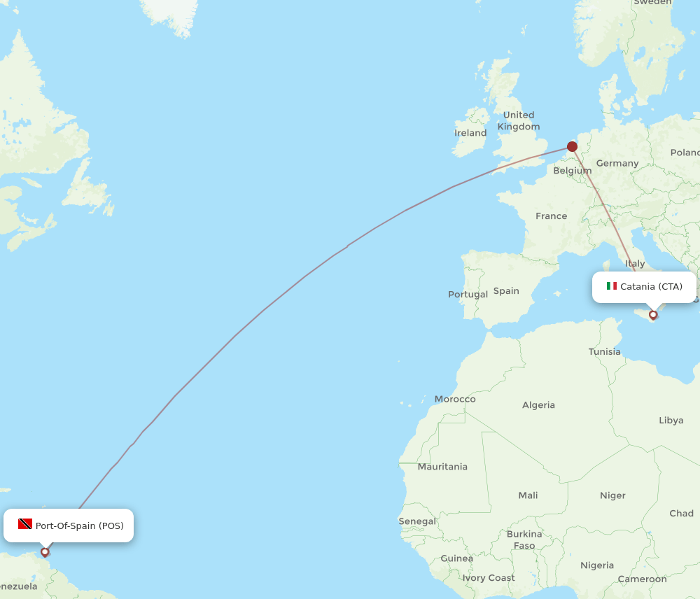 POS-CTA flight routes