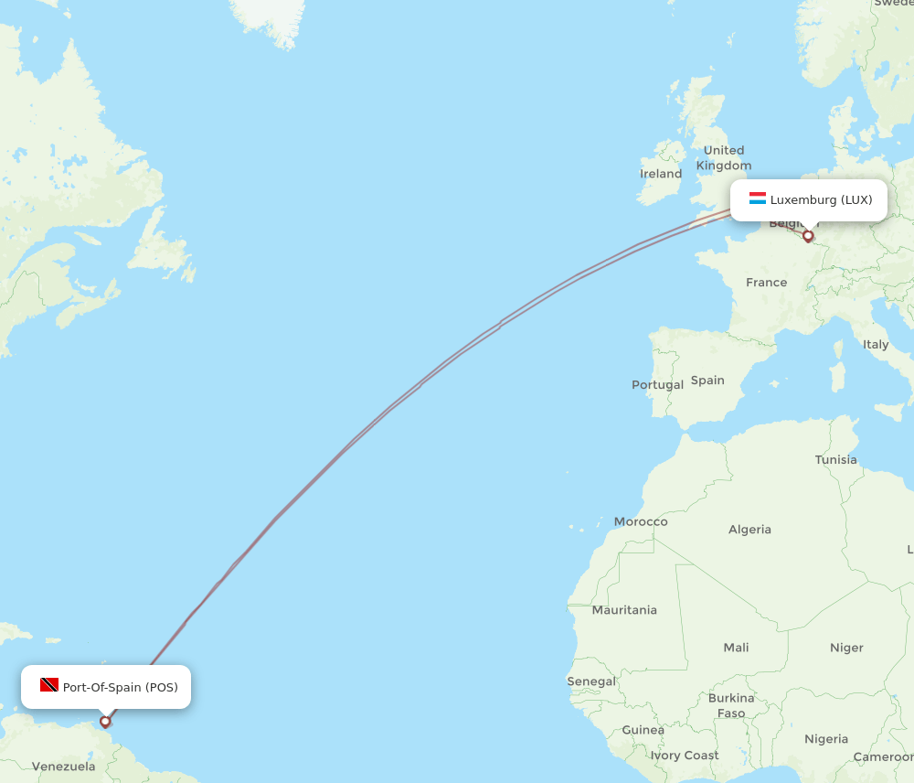 POS-LUX flight routes