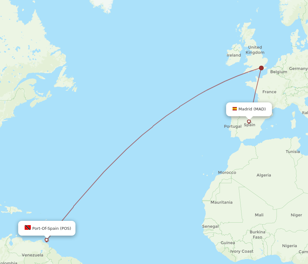 POS-MAD flight routes