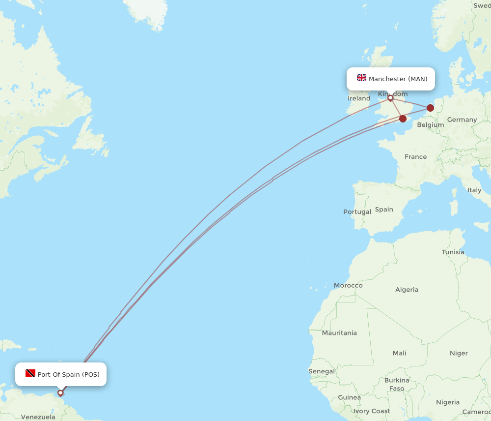 POS-MAN flight routes