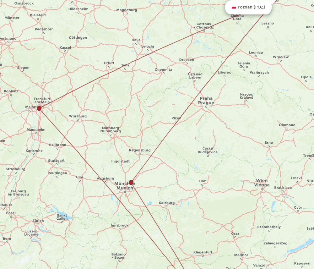 POZ to RJK flights and routes map