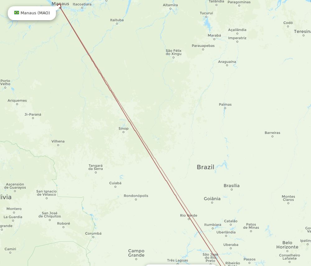 PPB-MAO flight routes