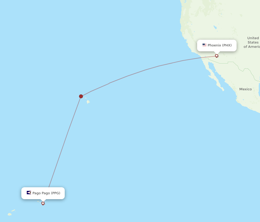 PPG-PHX flight routes