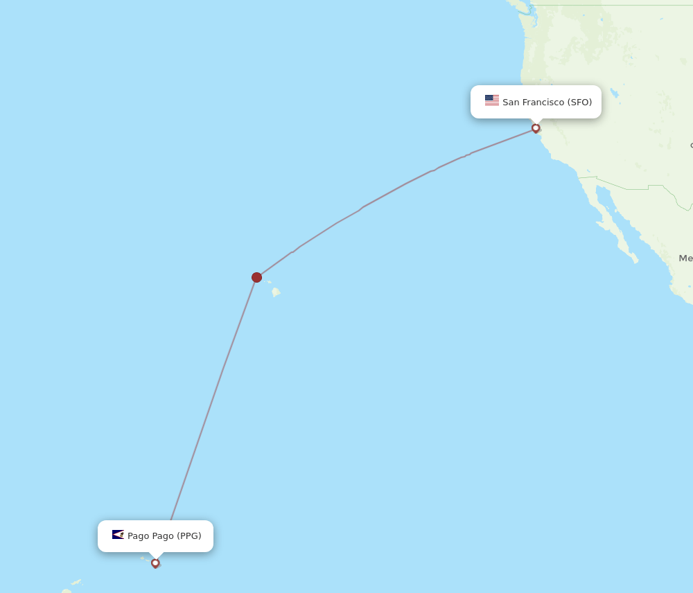 PPG-SFO flight routes