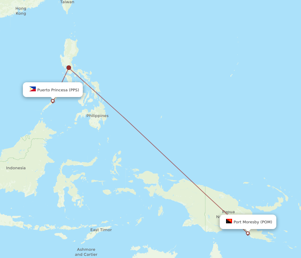 PPS-POM flight routes