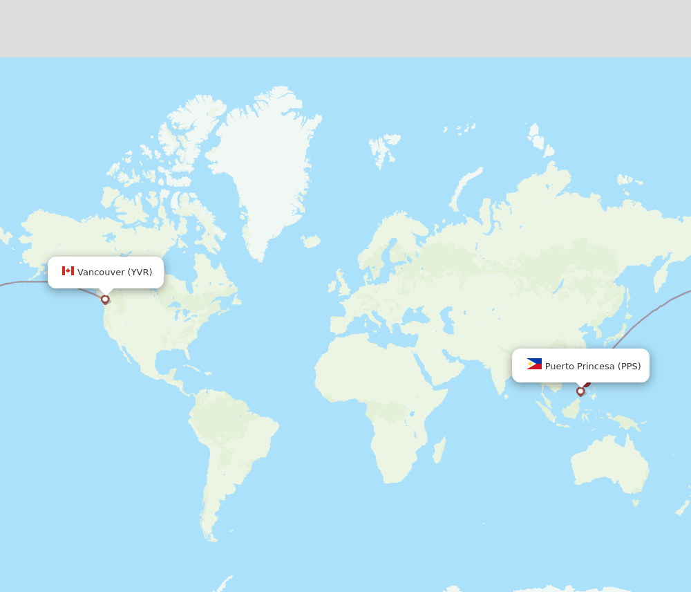 PPS-YVR flight routes