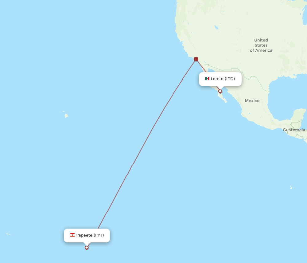 PPT-LTO flight routes