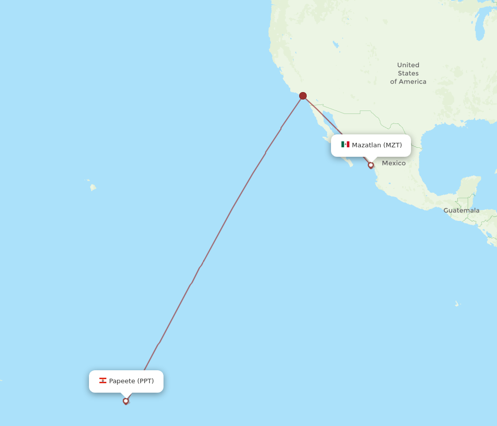 PPT-MZT flight routes
