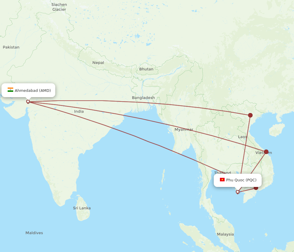 PQC-AMD flight routes