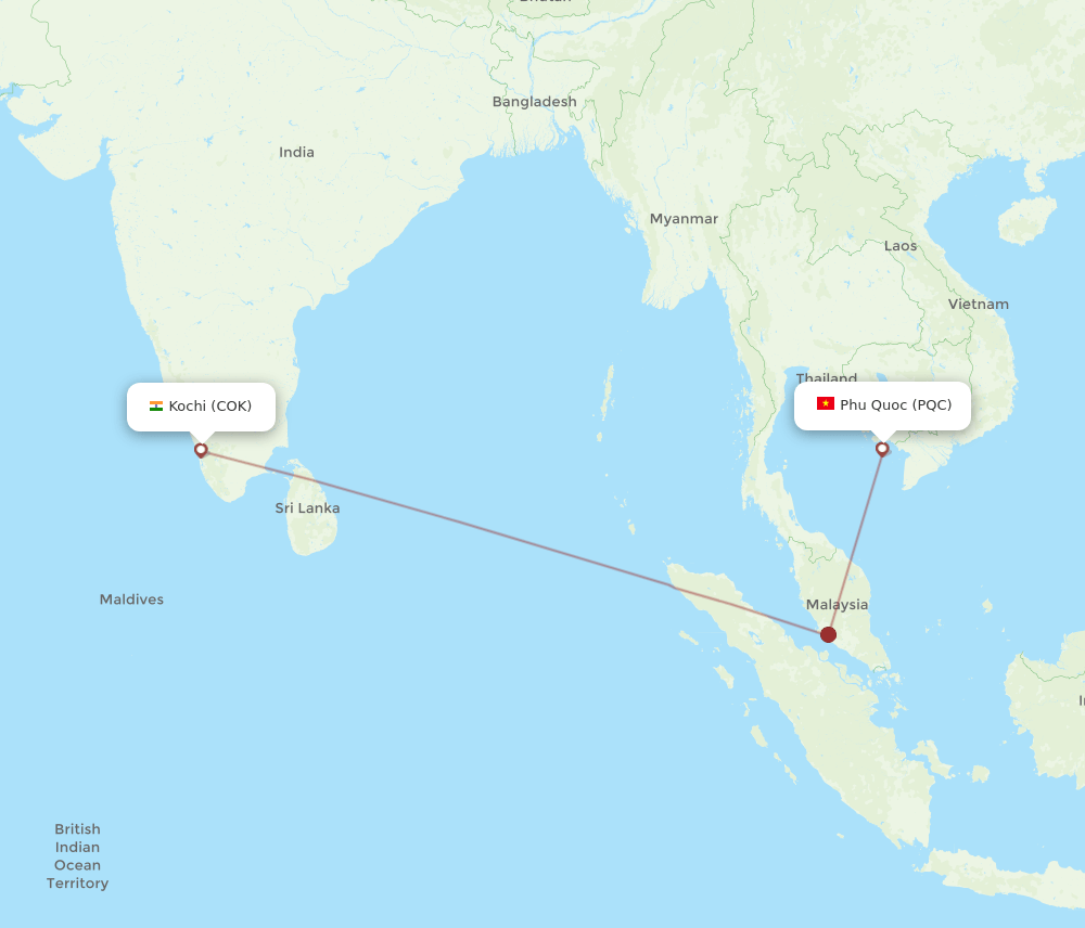 PQC-COK flight routes
