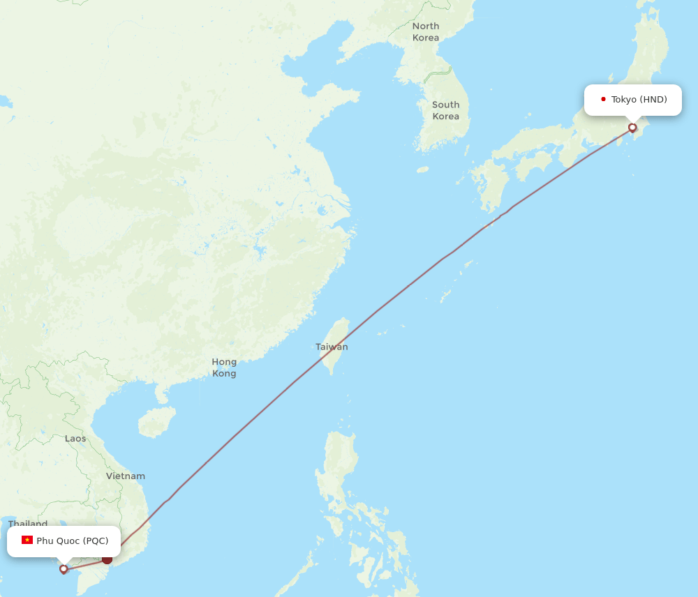 PQC-HND flight routes