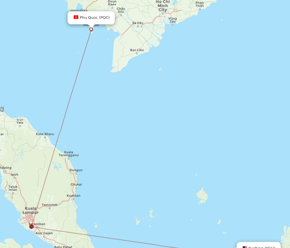 PQC-KCH flight routes