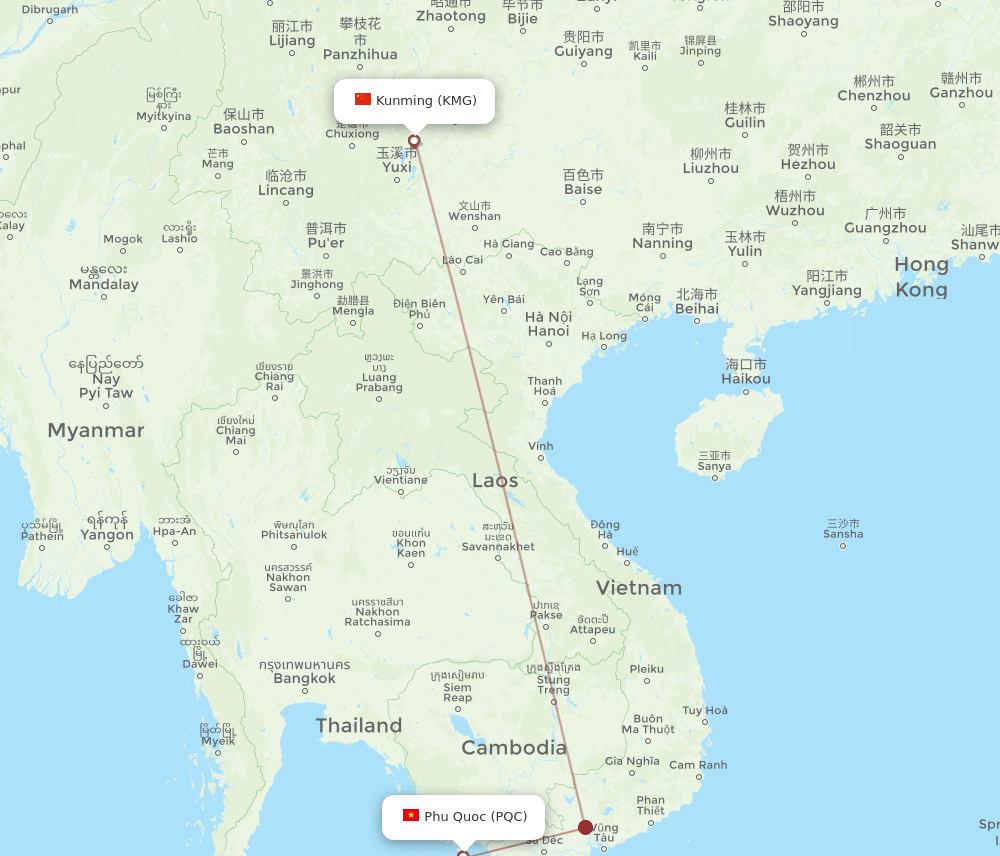 PQC-KMG flight routes