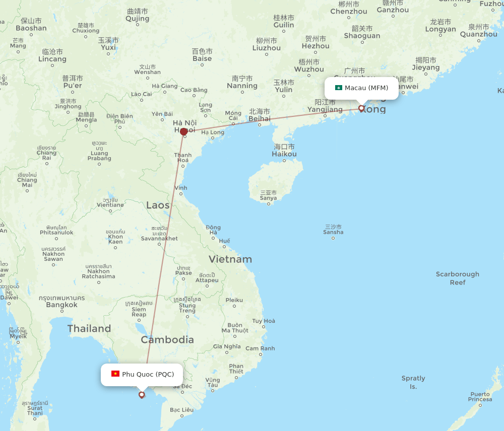 PQC-MFM flight routes