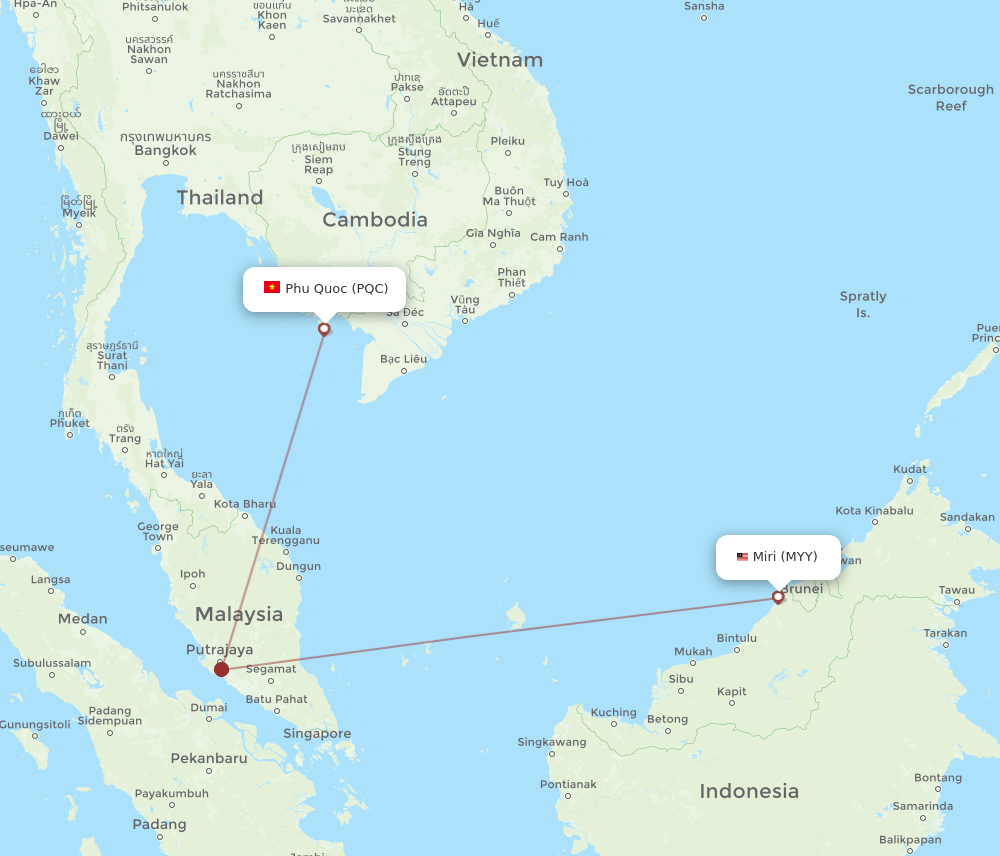 PQC-MYY flight routes