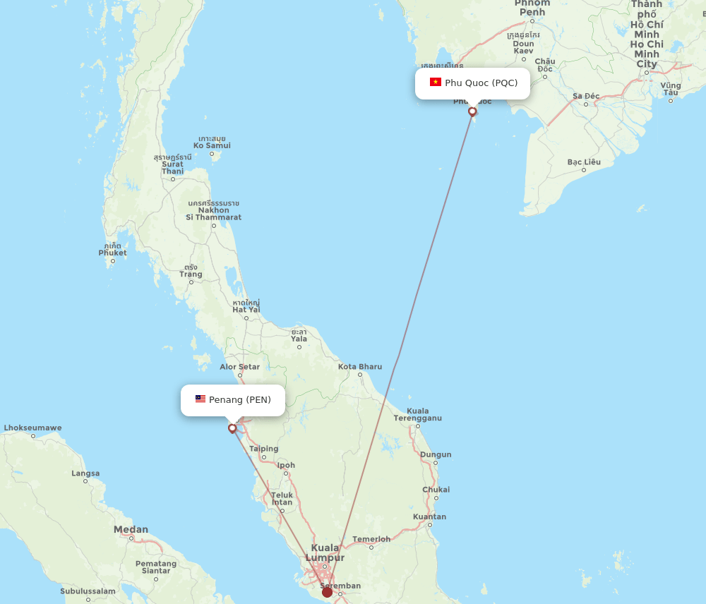 PQC-PEN flight routes