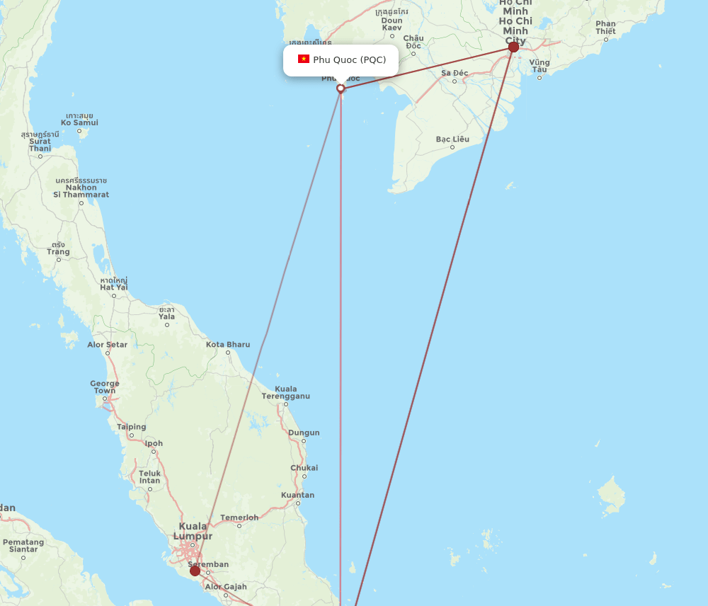 PQC-SIN flight routes
