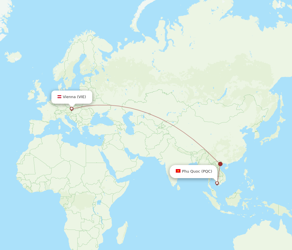 PQC-VIE flight routes