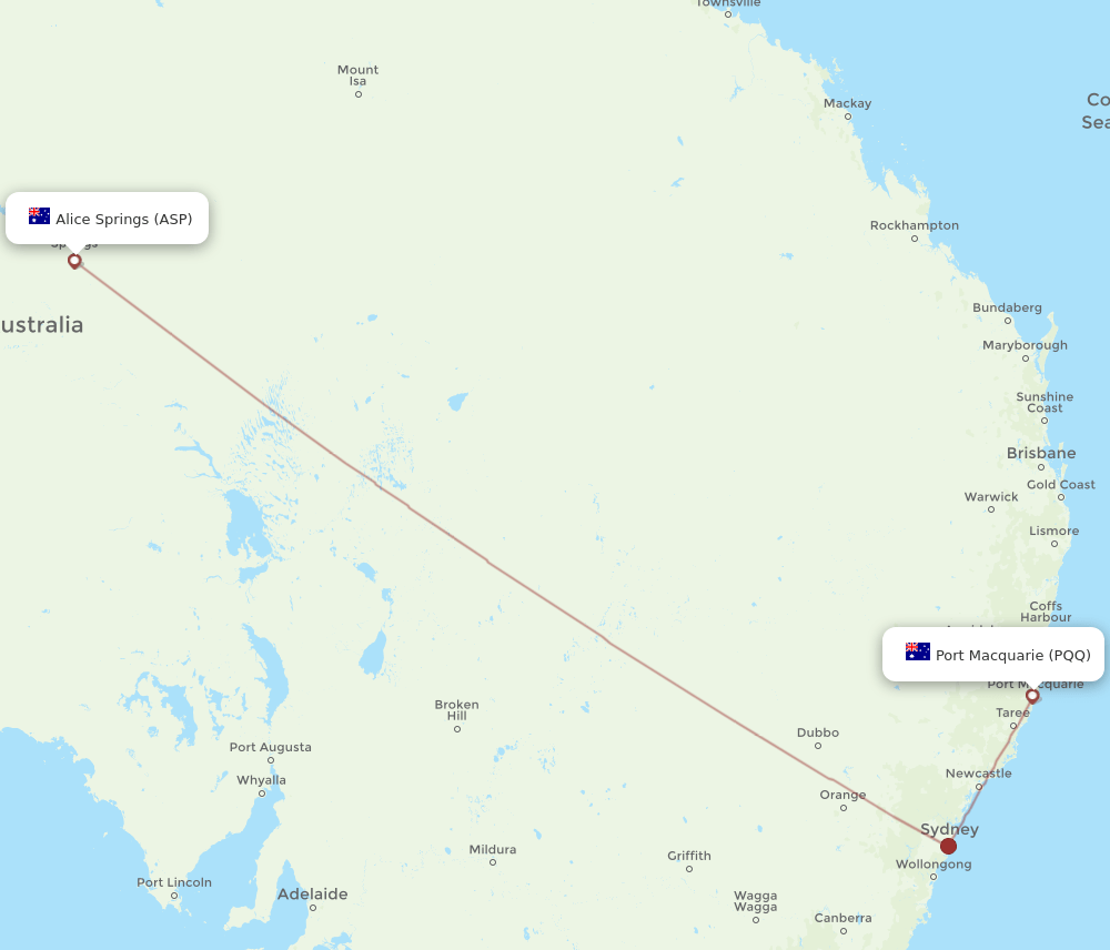 PQQ-ASP flight routes
