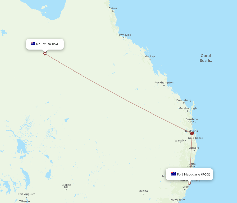 PQQ-ISA flight routes