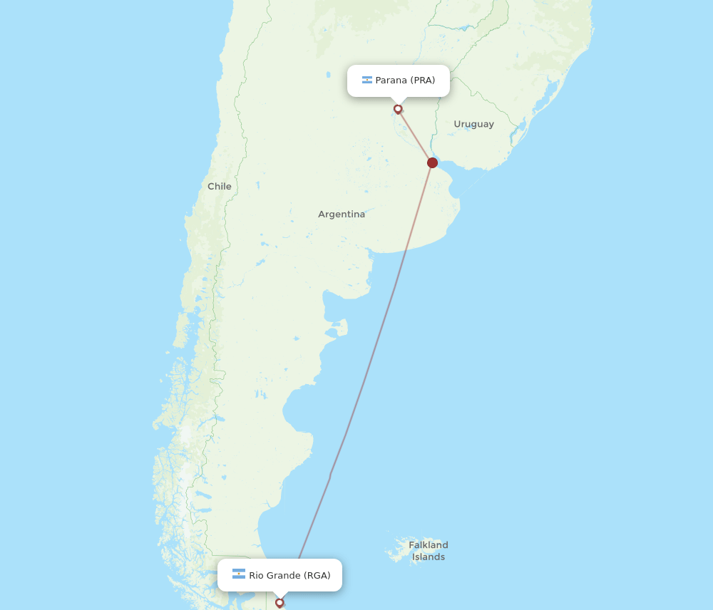 PRA-RGA flight routes