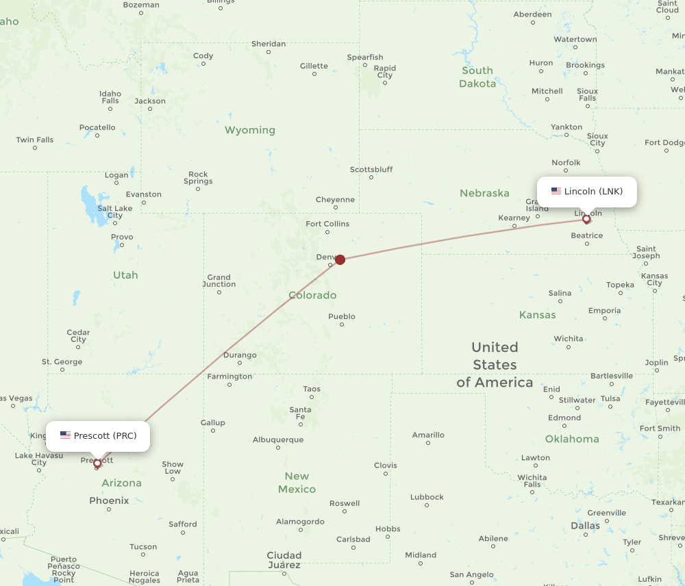 PRC-LNK flight routes