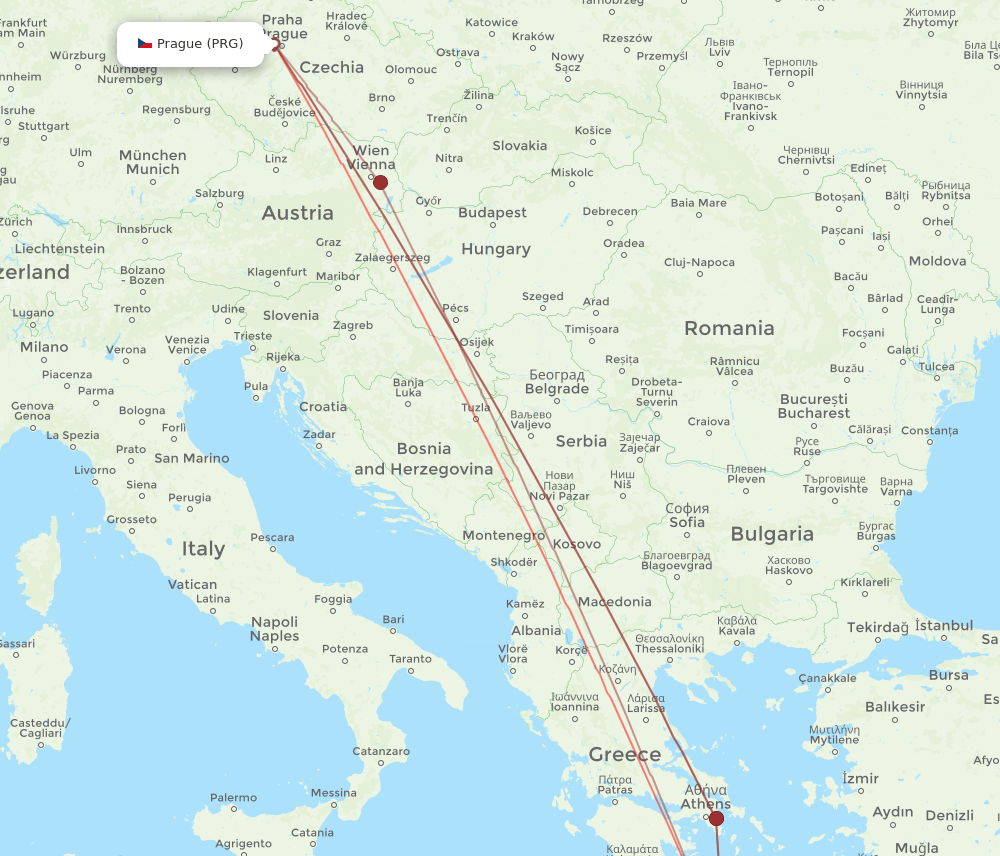 PRG-CHQ flight routes