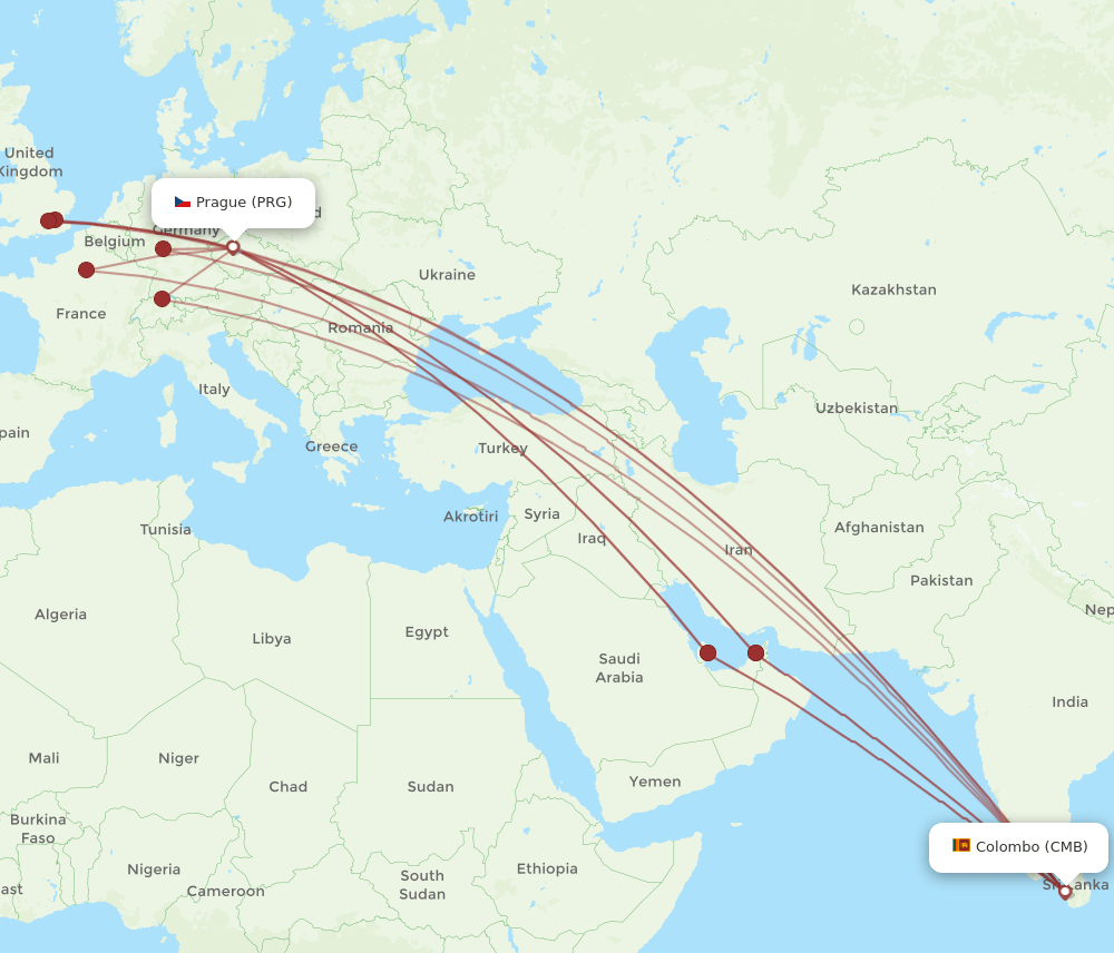PRG-CMB flight routes