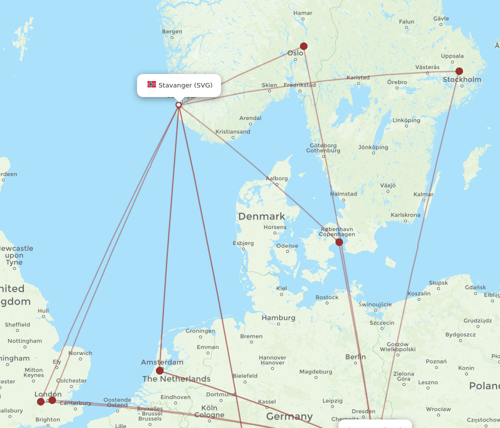 PRG-SVG flight routes